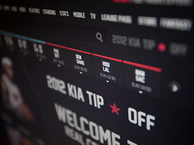 NBA .com Concept UI Design Piece 2 (Personal Project) graphics interaction design nba schedule score solid color sport standings user experience user interface web design