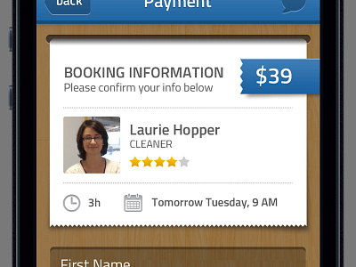 Receipt iphone mobile paper price tag receipt ui ux wood