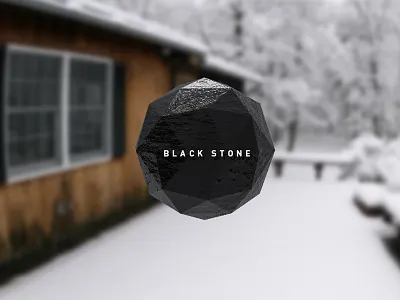 Black Stone 3d album black branding burnt burnttoast cover design lowpoly minimal poly snow stone surreal toast winter