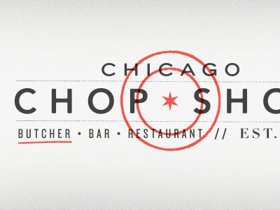 Restaurant Identity bar branding butcher chicago chop shop food logo restaurant typography