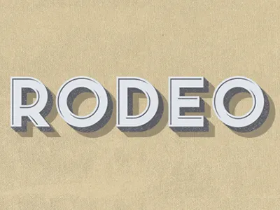 Rodeo lettering typography