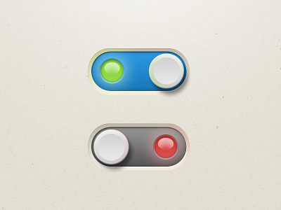 App Toggles with LEDs app buttons ios iphone off on settings slide slider switch switches toggles ui ux