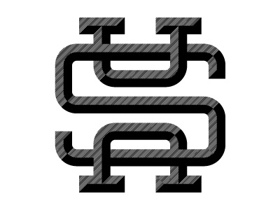 USA bevel monogram type united states usa