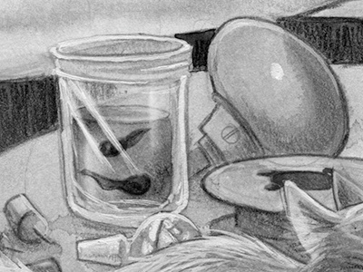 Tadpoles bw grayscale illustration tom sawyer