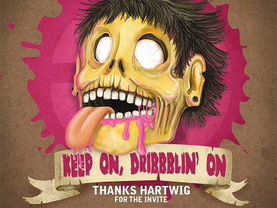 Keep On Dribbblin! debut dribbble drool zombie