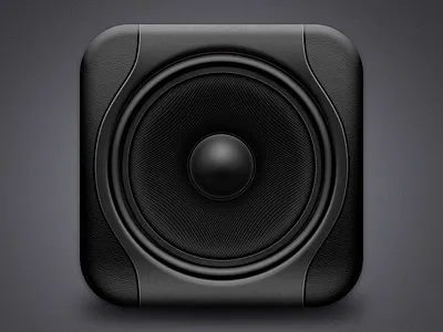 Studio monitor icon black icon ios music retina speaker