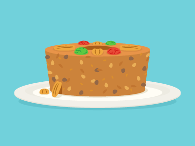 Fruitcake christmas food fruitcake illustration vector