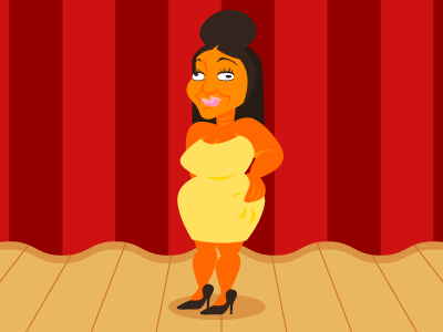 Snooki Takes the Stage illustration snooki stage vector