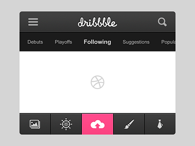 Dribbble iPhone App app dribbble iphone ui