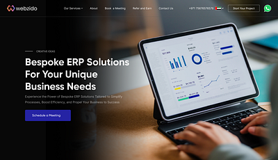 Webzido Landing Page Concept branding ux