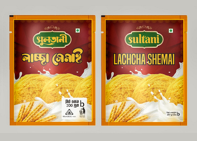 Lachcha Semai Packet Design gd kawsarahmed graphic design label deisgn labels new deisgn