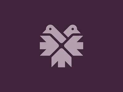 Birds in the Nest Logo abstract birds geometric logo design logomark nature nest trademark