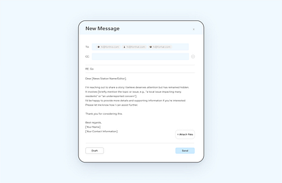 Flash Message. Daily UI. Challenge #011 011 blue challenge cleanui dailyui dailyuichallenge design email flashmessage gray newmessage send ui userinterface white