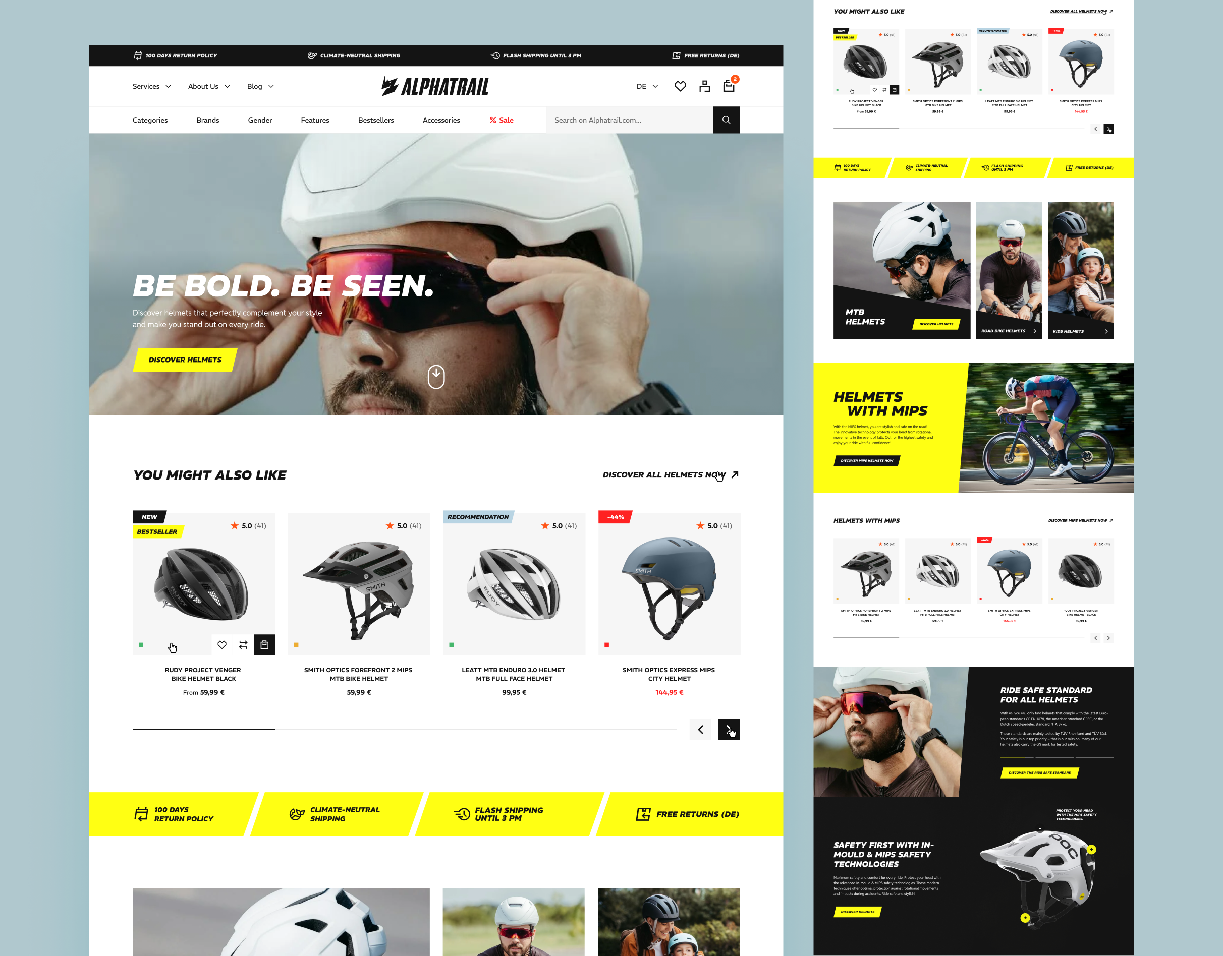 Example of Sports e-Commerce | Shopify Online Store | UX/UI Design