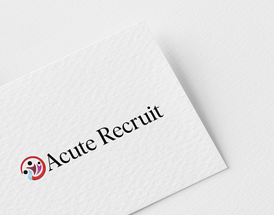 Custom Acute Recruit Logo design abstract logo branding graphic design illustration logo logo design minimalist logo minimalist logo desin