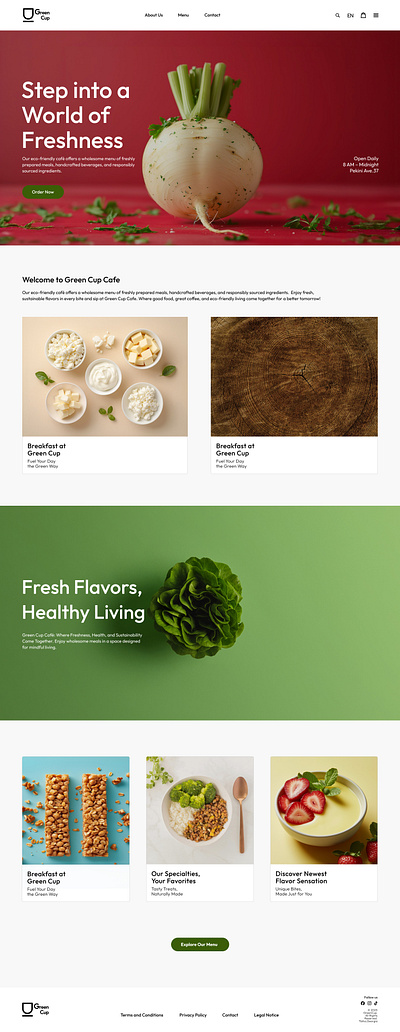 Café Landing Page | Web UI Design figma graphic design landing page ui ux web design