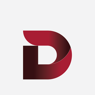 "D" Logo branding clean golden ratio gradient graphic design illustration letter d logo red typography vector