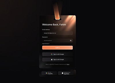 Modern Dark Mode Login UI dark login modern ui ux