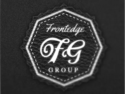Frontedge Group Re-bound brand identity leather logo typography
