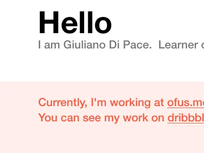 Simple portfolio animate clean design portfolio simple ui web