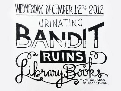 Hand-lettered Headline No. 9 handdrawntype handlettered handlettering lettering typography