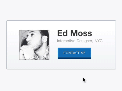 [GIF] CSS3 Business Card animation animation business card css css3 minimal sleek