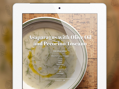 Sara Jenkins - Recipe View cookbook ipad ipad 3 photography recipe retina typography