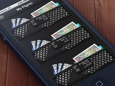 Flight App app date design flight icon interface ios ipad iphone map mobile moscow phone photo photoshop pictures russia secret surprise tickets ui vector wood