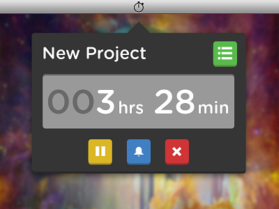 Stopwatch 1 1 clean clock freelance job no layerstyles osx simple stop watch time timer ui work
