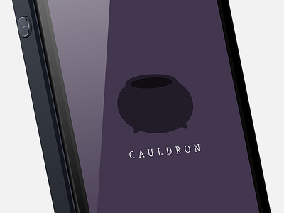 Cauldron Splash app cauldron food intro minimal splash ui