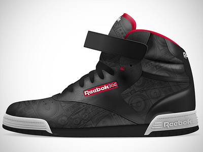 Reebok Ex-O-Fit Hi Clean Logo Boom Box boom box ex o fit hi clean logo reebok shoe sneaker vector
