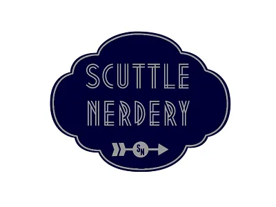 Scuttle Nerdery Logo arrow branding design logo seal