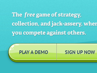 Big Green Button blue button demo game grain green interface noise play sign up texture ui video game