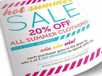 Summer Sale Flyer clothing competition flyer sale summer typographic typography