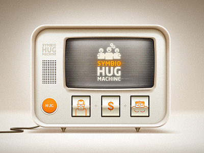 THE HUG MACHINE computer electronic machine old retro school screen tv