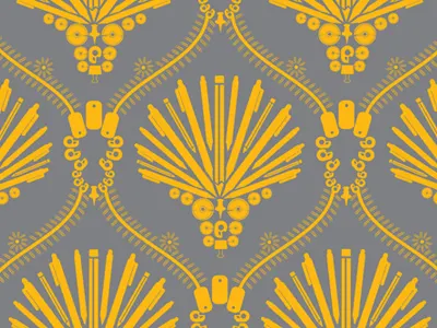 Office Supply Pattern illustration office supplies pattern pens