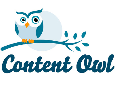 Content Owl Logo blue eyes logo night owl