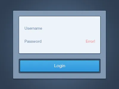 Login button field login