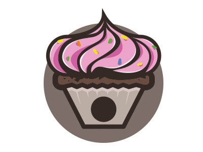 Cupcake In Progress cupcake graphic illustration logo vector