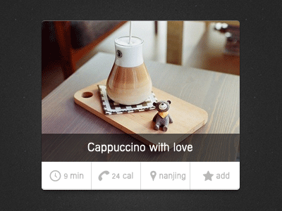 Recipe Widget animation icon interaction ui