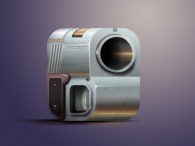 Pacifist barrel chrome gun icon icons illustration ios kumbari metal pacifist