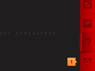 Robot Apocalypse Home Screen UI 2 buttons ios iphone notifications robot ui