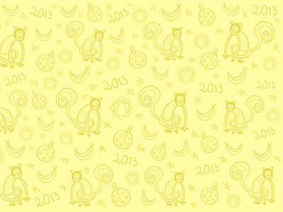 Goró Christmas Pattern 2013 bananas christmas estudio goró happy holidays monkey new year pat pattern