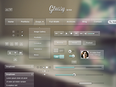 Glossy UI kit kit ui