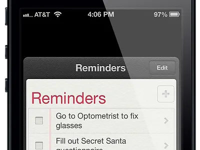 Reminders Lock Screen Card (iOS) card check ios ipad iphone ipod ipod touch list lists lock screen reminders