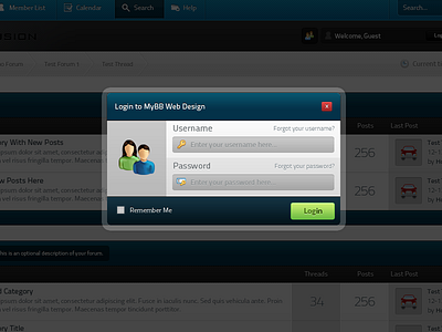 Intox-Fusion popup login box forum forum design forum skins forum themes forums login mybb popup popup box