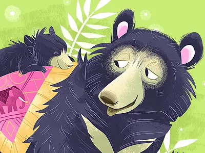 Sloth Bear bear illustration sloth bear