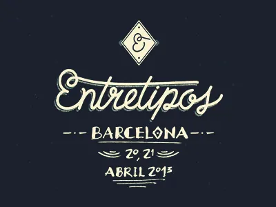 Entretipos barcelona black lettering web