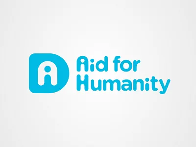 Aid for Humanity brand color design icon iconic identity logo simplicity wordmark