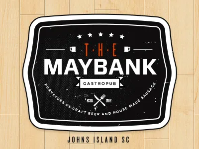 Rejected logo concept for a tap room beer food grunge pub sausage